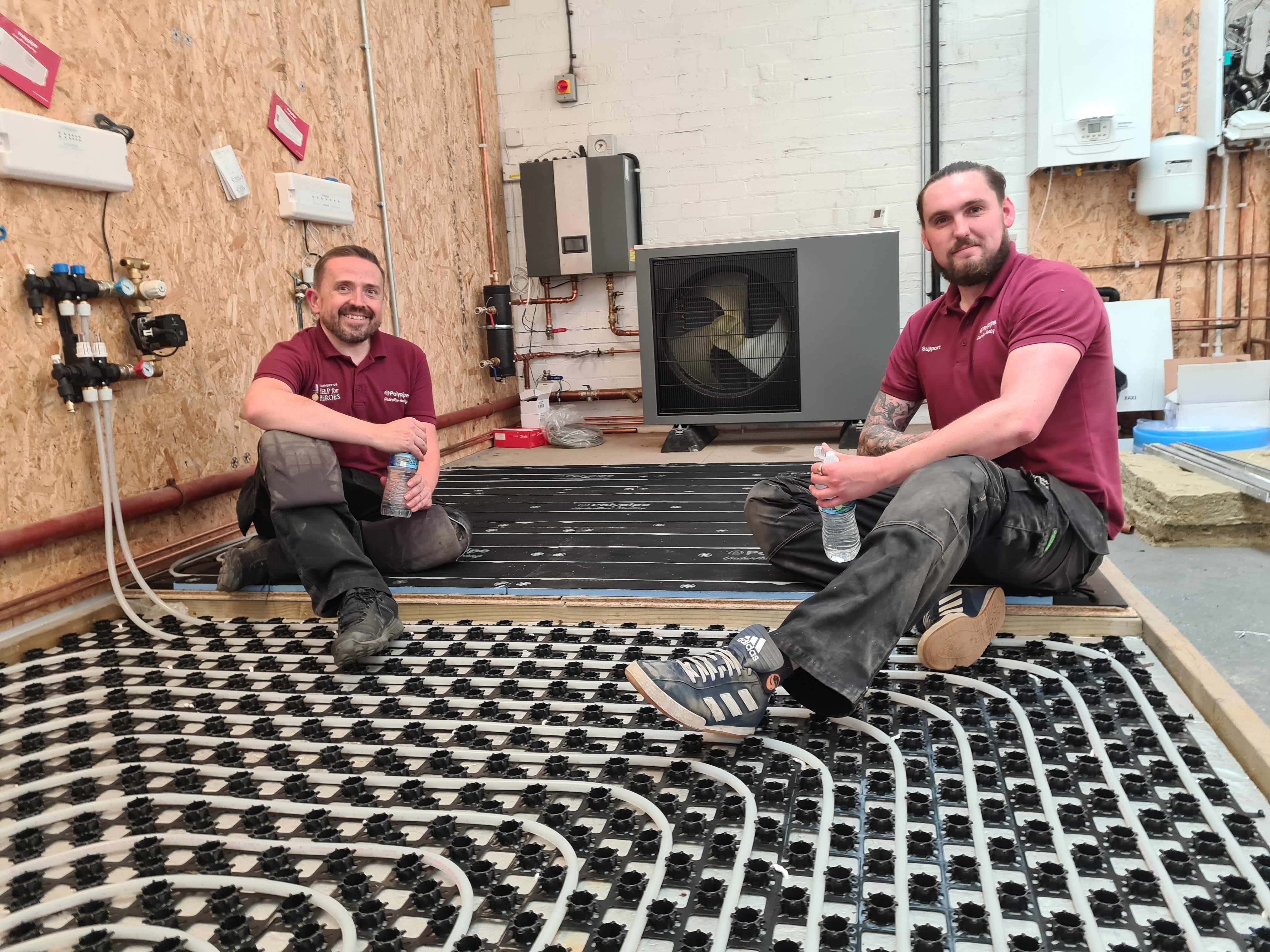 Polypipe Underfloor Heating work with the Calderdale Gas Training Centre