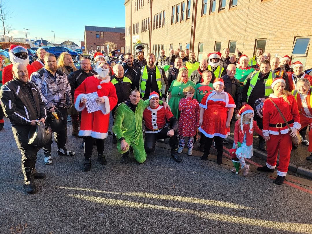 Scunny Bikers deliver festive cheer to children in hospital